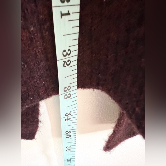 Cuyana wool yak hair cardigan sweater maroon size XS/S - Picture 5 of 8